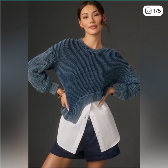 Anthropologie Sweaters - Pilcro Assymmetrical twofer sweater from Anthropologie